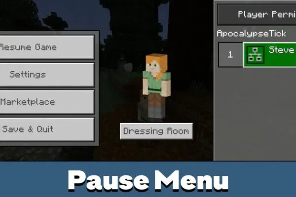 Pause Menu from Heat Mod for Minecraft PE