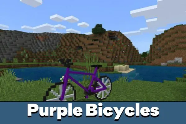 Purple Bicycle from Bicycle Mod for Minecraft PE