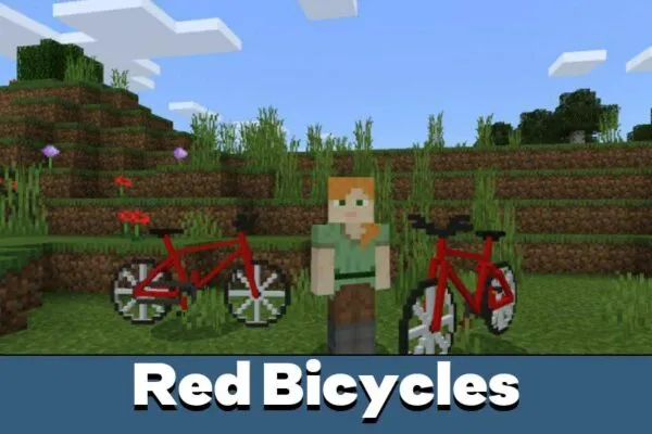 Red Bicycle from Bicycle Mod for Minecraft PE