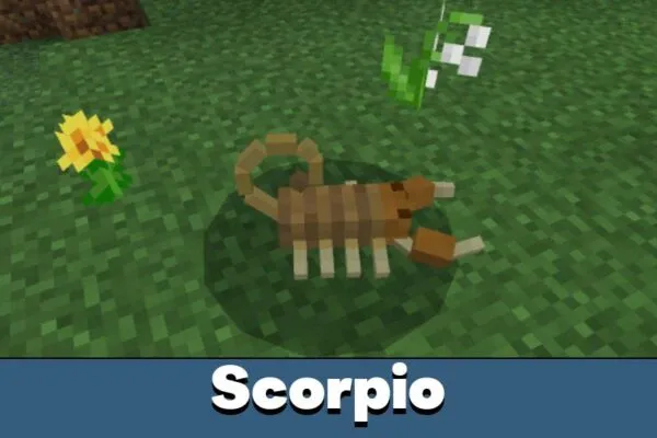 Scorpio from Dungeons Mod for Minecraft PENew Mobs from Dungeons Mod for Minecraft PE