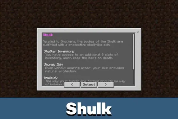 Shulk Features from Origins Mod for Minecraft PE