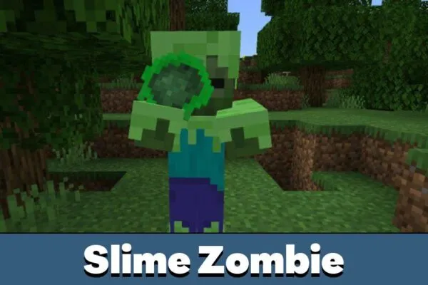 Slime Zombie from Dungeons Mod for Minecraft PENew Mobs from Dungeons Mod for Minecraft PE