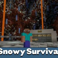 Snowy Survival Map for Minecraft PE