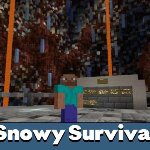 Snowy Survival Map for Minecraft PE