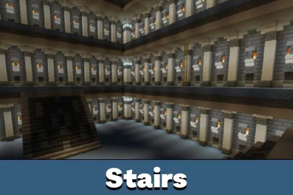 Stairs from Snowy Survival Map for Minecraft PE