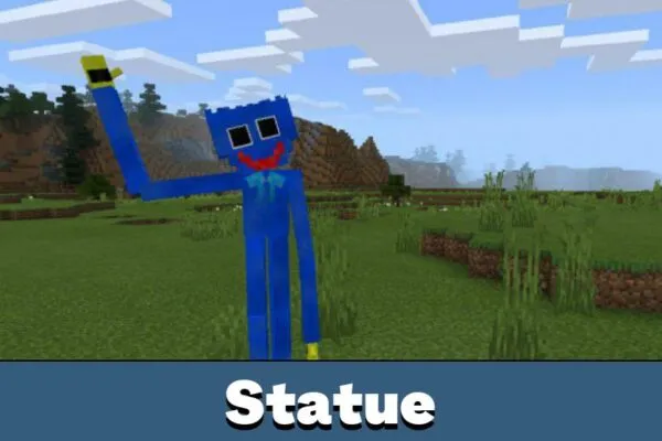 Statue from Poppy Playtime Mod for Minecraft PE