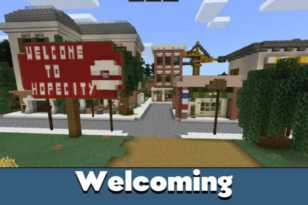 Welcoming from Pokemon Map for Minecraft PE