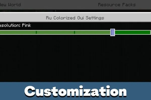 Customization from GUI Texture Pack for Minecraft PE