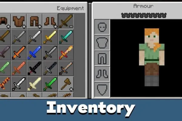 Inventory from Battle Gears Mod for Minecraft PE