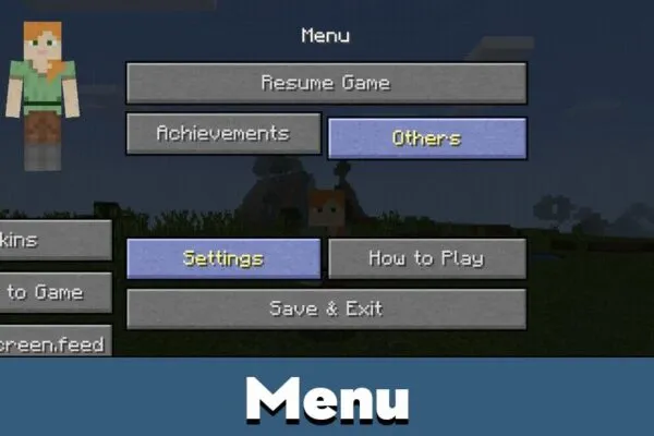 Menu from GUI Texture Pack for Minecraft PE