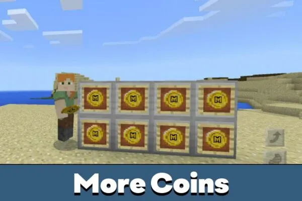 More Coins from Gold Coin Texture Pack for Minecraft PE