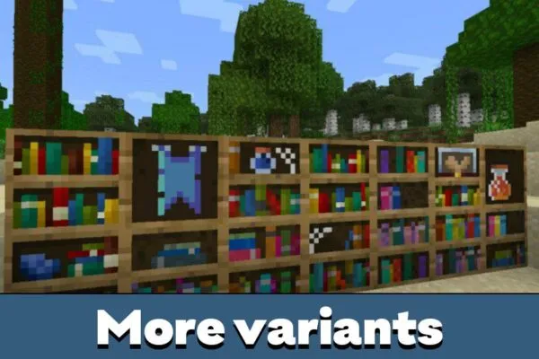 More Variants from Booshelf Mod for Minecraft PE