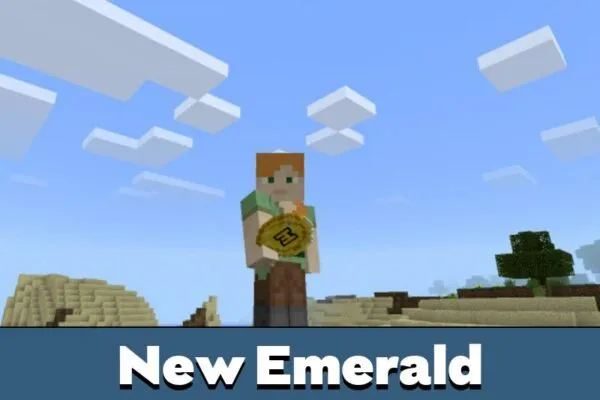 New Emerald from Gold Coin Texture Pack for Minecraft PE