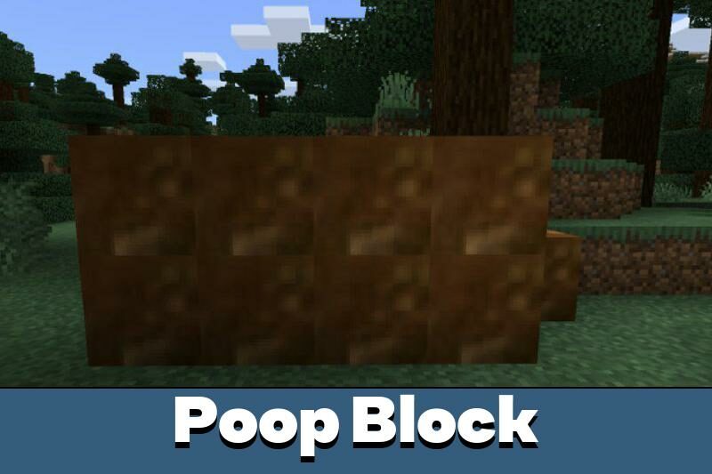 Download Poop Minecraft PE Mod Unusual Features