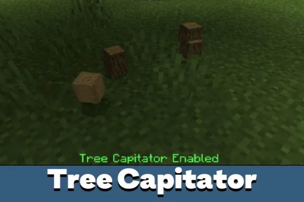 Tree Capitator from Timber Mod for Minecraft PE