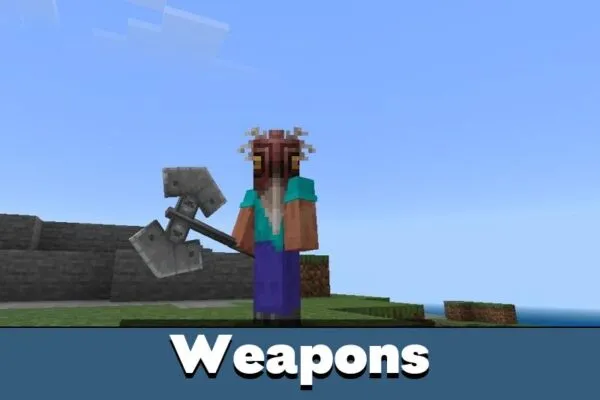 Weapons from Mowzies Mobs Mod for Minecraft PE