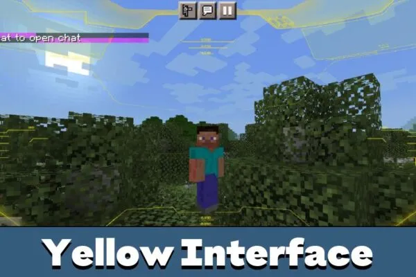 Yellow Interface from Halo Texture Pack for Minecraft PE