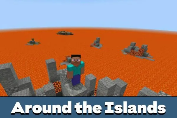 Around the Island from Sea Survival Map for Minecraft PE