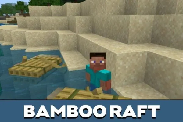 Bamboo model from Raft Mod for Minecraft PE