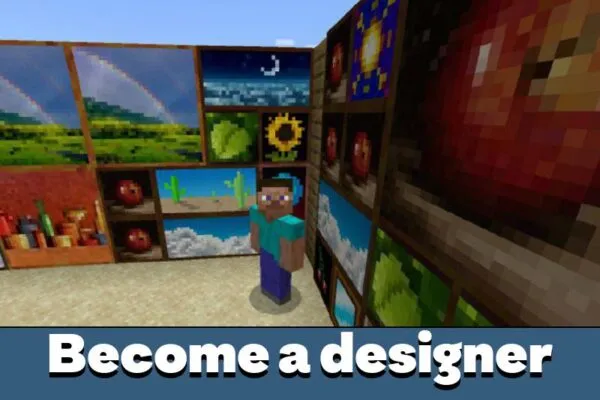 Become a Designer from Paintings Mod for Minecraft PE