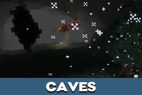 Caves from Mushroom Sirvival Map for Minecraft PE