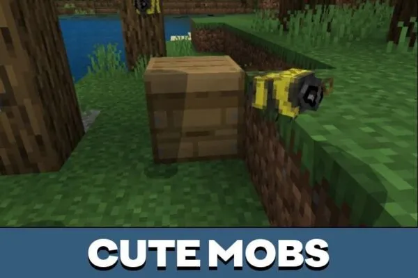 Cute Mobs from Bee Texture Pack for Minecraft PE