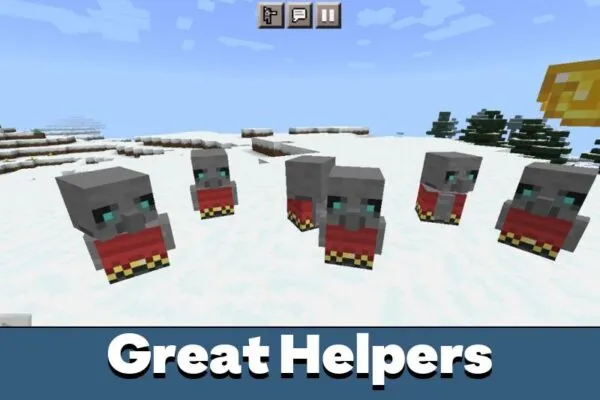 Great Helpers from Tuff Golem Mod for Minecraft PE