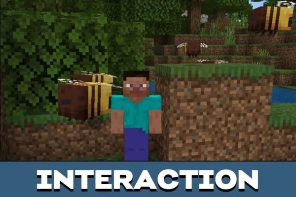 Interaction from Bee texture Pack for Minecraft PE