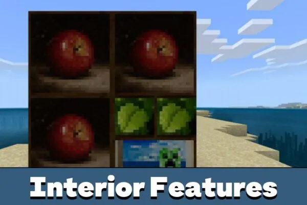 Interior Features from Painting Mod for Minecraft PE