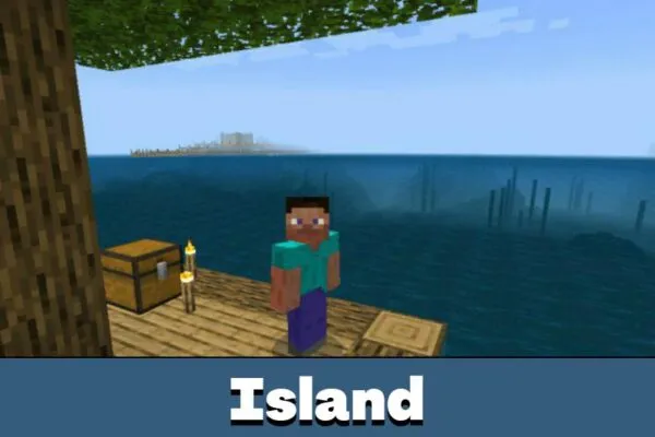 Island from Sea Survival Map for Minecraft PE