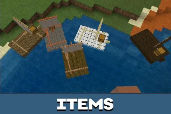 Items from Raft Mod for Minecraft PE