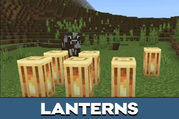 Lanterns from Bamboo Mod for Minecraft PE