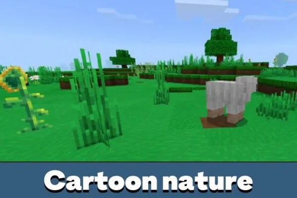 Cartoon Nature from Cartoon Texture Pack for Minecraft PE