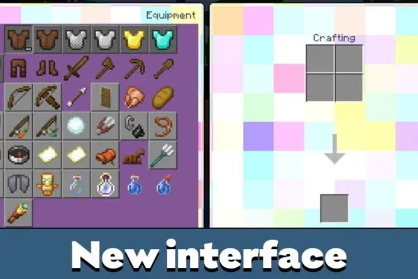 New Interface from Candy Texture Pack for Minecraft PE