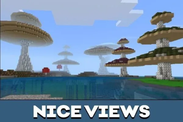 Nice Views from Mushroom Sirvival Map for Minecraft PE