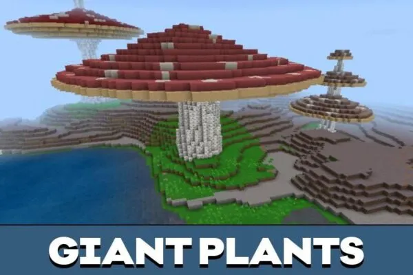 Giant Plants from Mushroom Sirvival Map for Minecraft PE