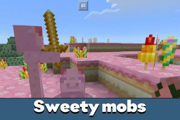 Sweety Mobs from Candy Texture Pack for Minecraft PE