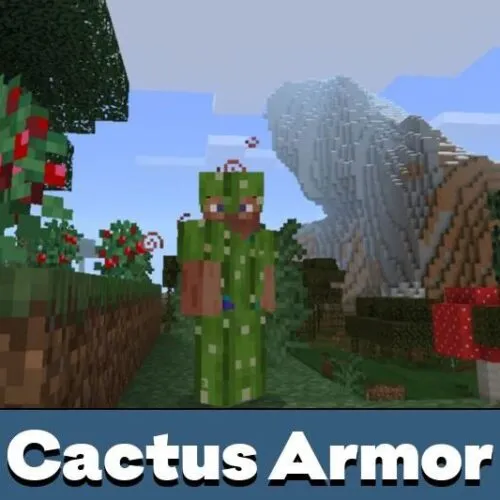 Cactus Armor and Sword Mod for Minecraft PE