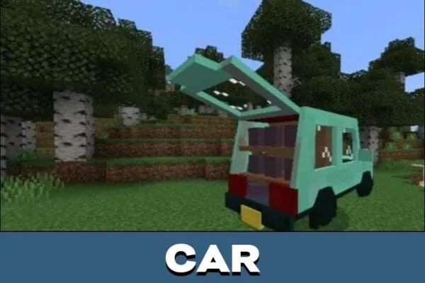 Car from Plants vs Zombies Mod for Minecraft PE