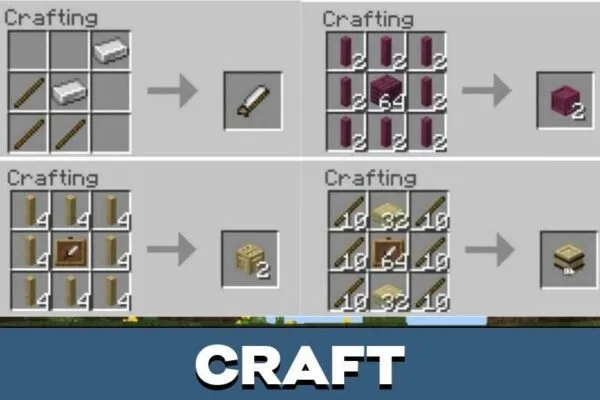 Craft from Medieval Mod for Minecraft PE