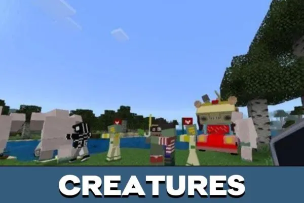 Creatures from Plants vs Zombies Mod for Minecraft PE