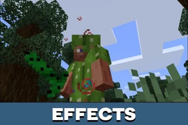 Effects from Cactus Armor and Sword Mod for Minecraft PE