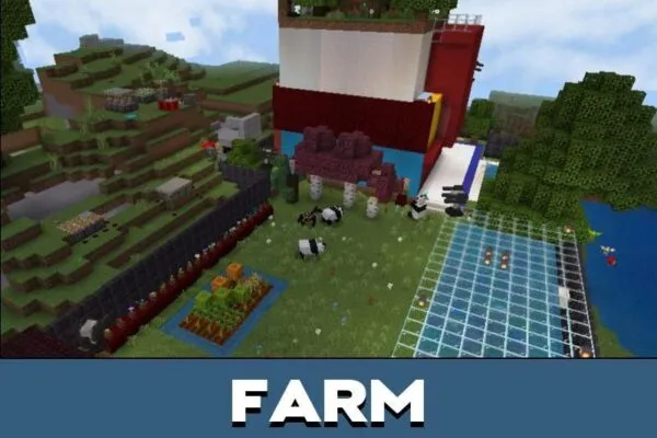 Farm from Safe House Map for Minecraft PE