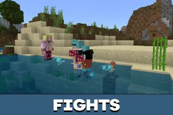 Fights from One Piece Mod for Minecraft PE