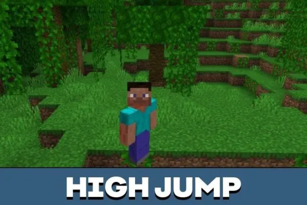 High Jump from Parkour Mod for Minecraft PE