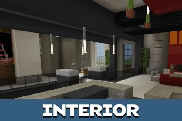 Interior from Safe House Map for Minecraft PE