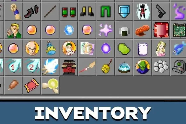 Inventory from Dragon Ball Mod for Minecraft PE