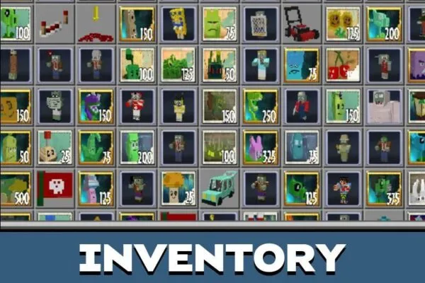 Inventory from Plants vs Zombies Mod for Minecraft PE