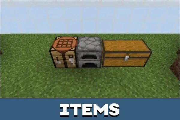 Items from Bottle Survival Map for Minecraft PE