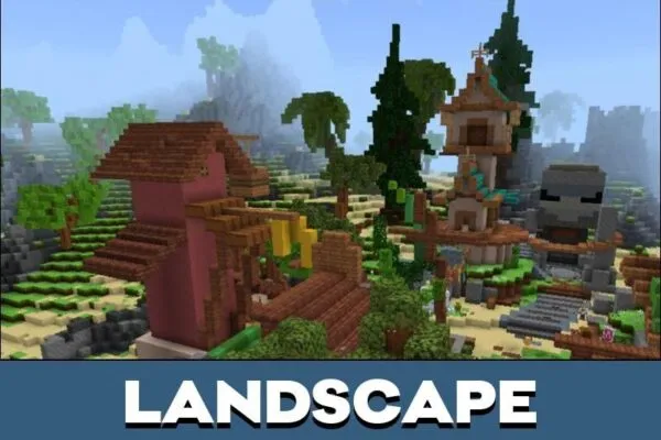 Landscape from Dungeons Map for Minecraft PE